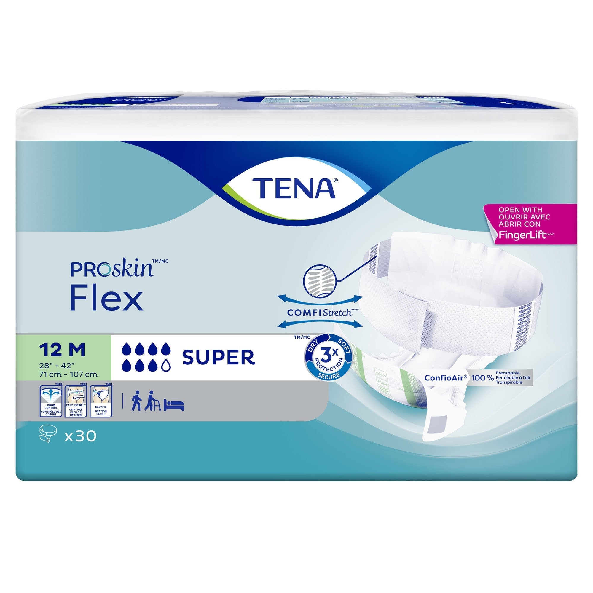 Tena® Flex™ Super Incontinence Belted Undergarment, Size 12 (1 Unit)