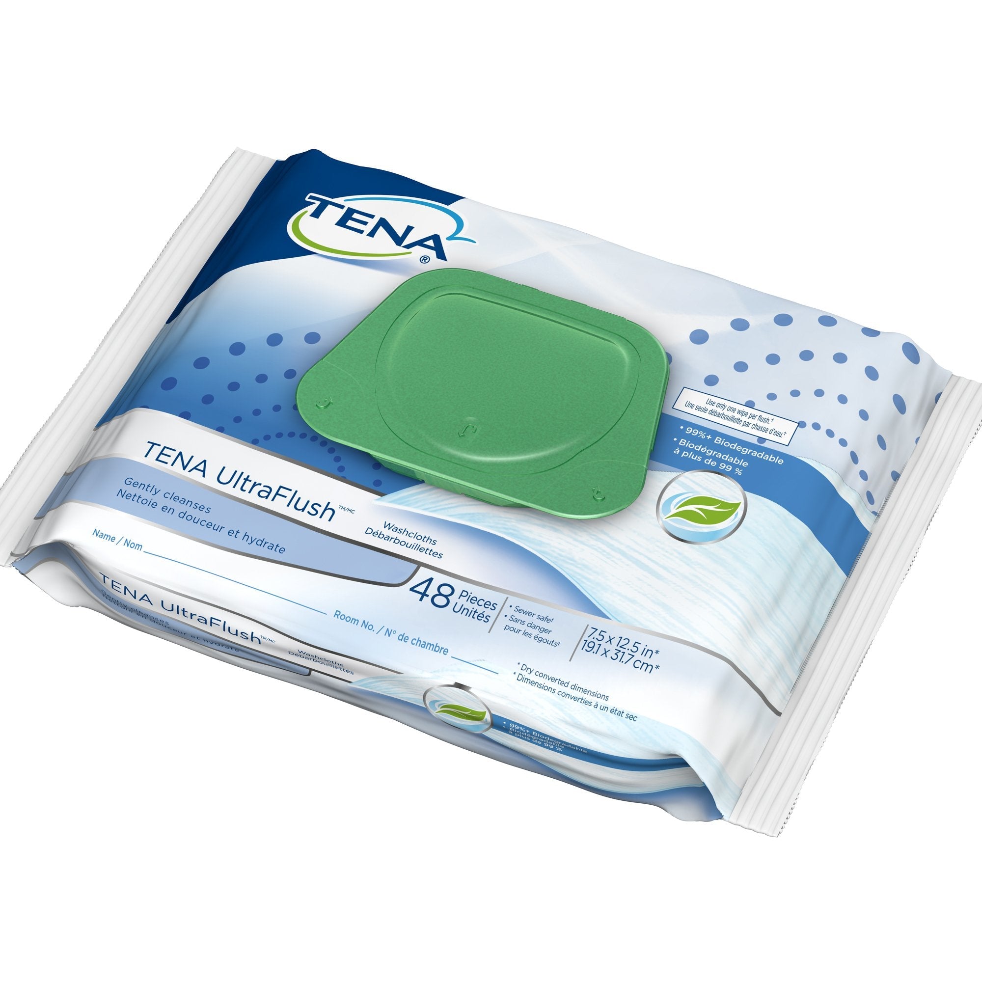 Tena UltraFlush Flushable Personal Wipes (48 Units)