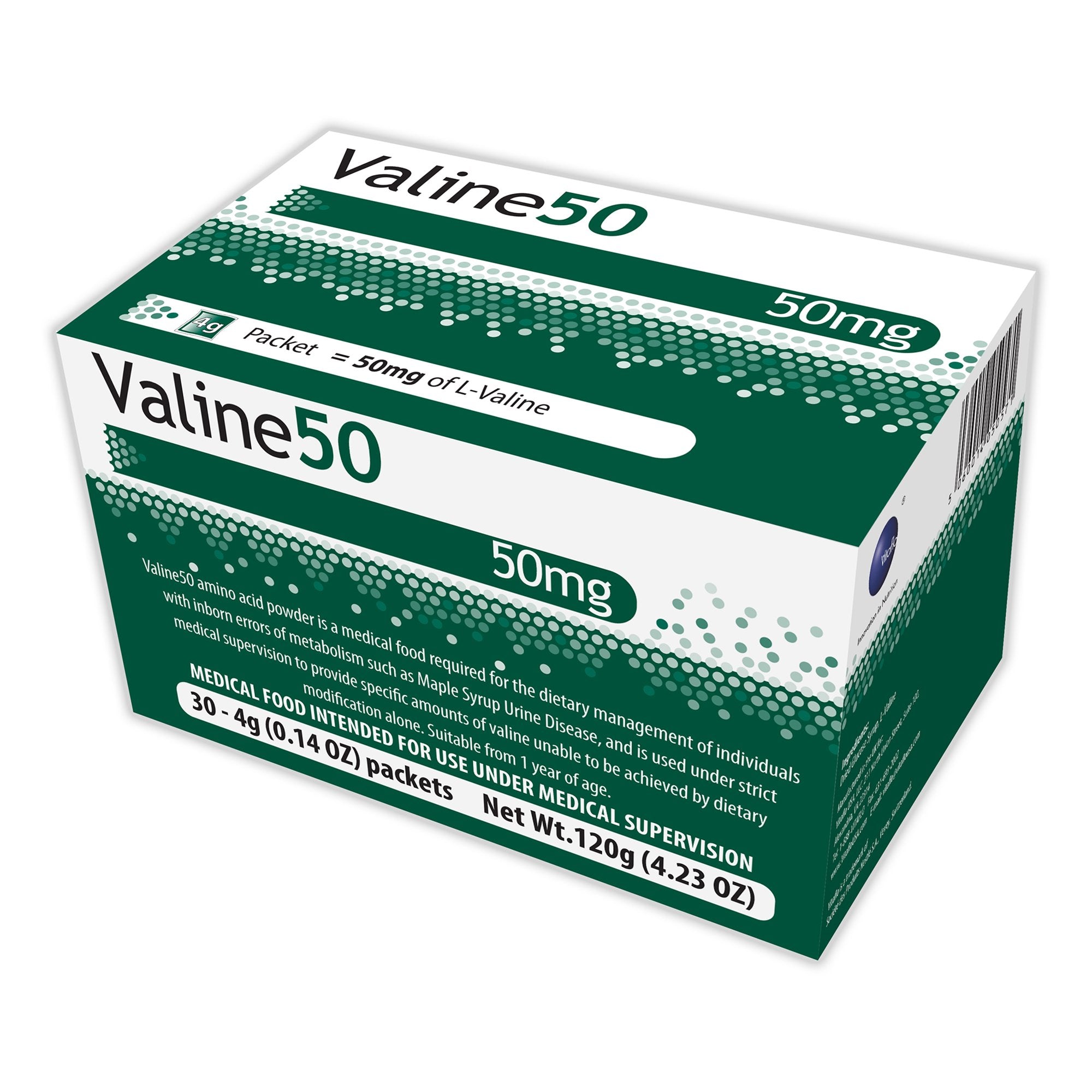 Valine50 Medical Food for the Dietary Management of MSUD (30 Units)