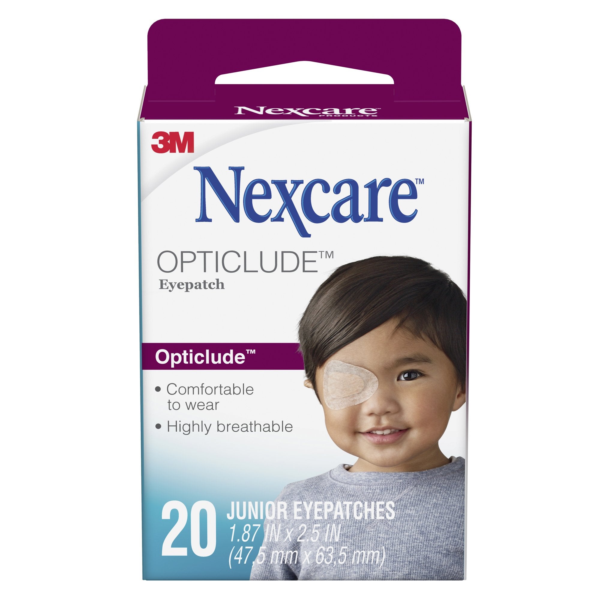 Nexcare™ Opticlude™ Orthoptic Eye Patch, 47.5 x 63.5 Millimeter (20 Units)