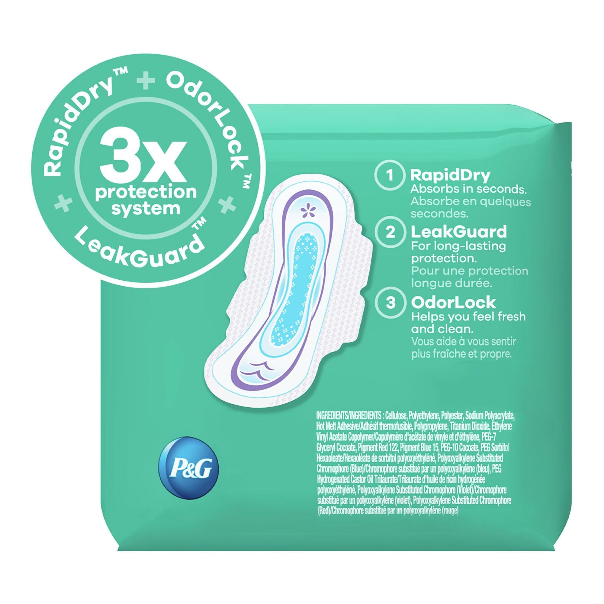 Feminine Pad Always® Ultra Thin With Wings Super Absorbency (28 Units)