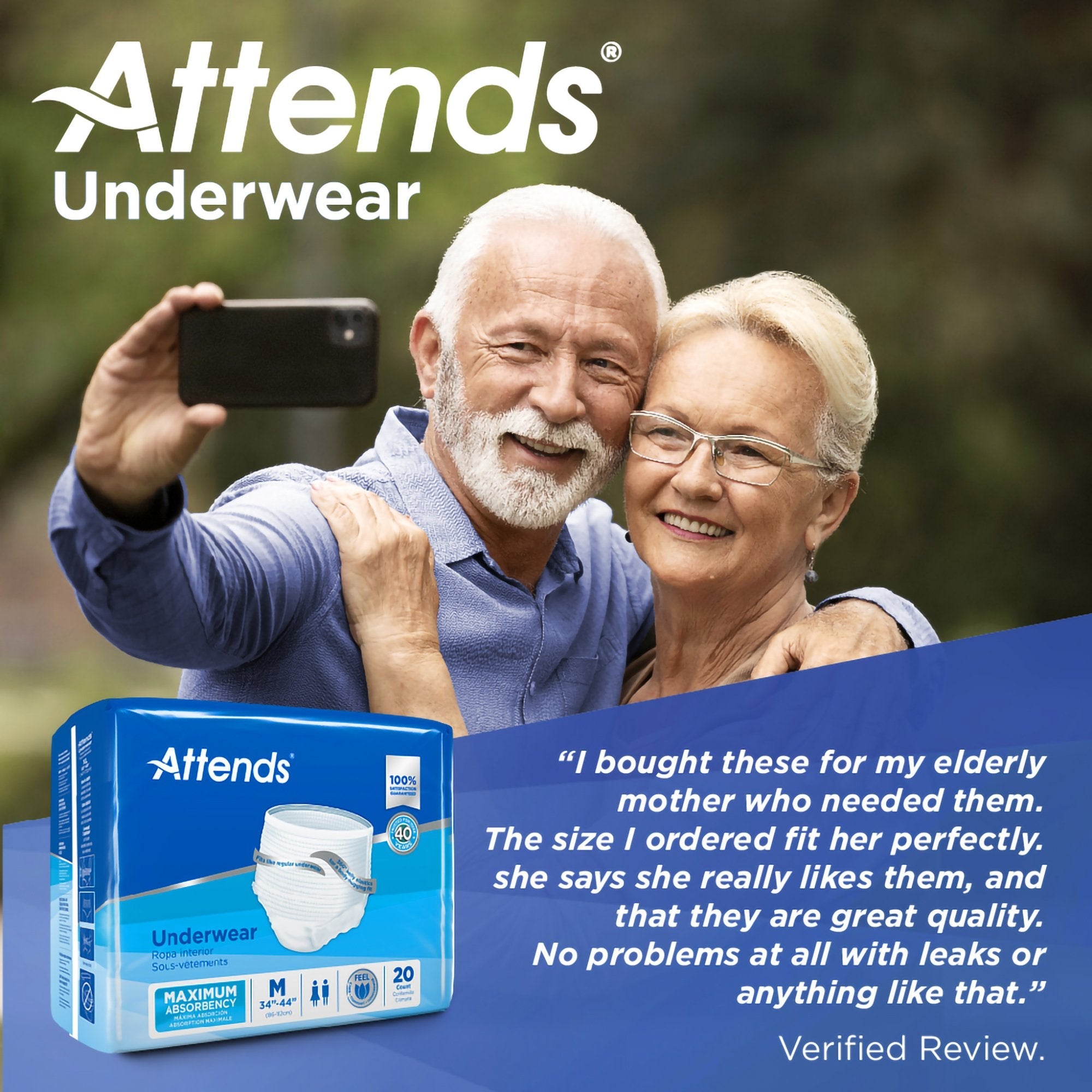 Attends® Extra Absorbency Underwear, Medium (1 Unit)