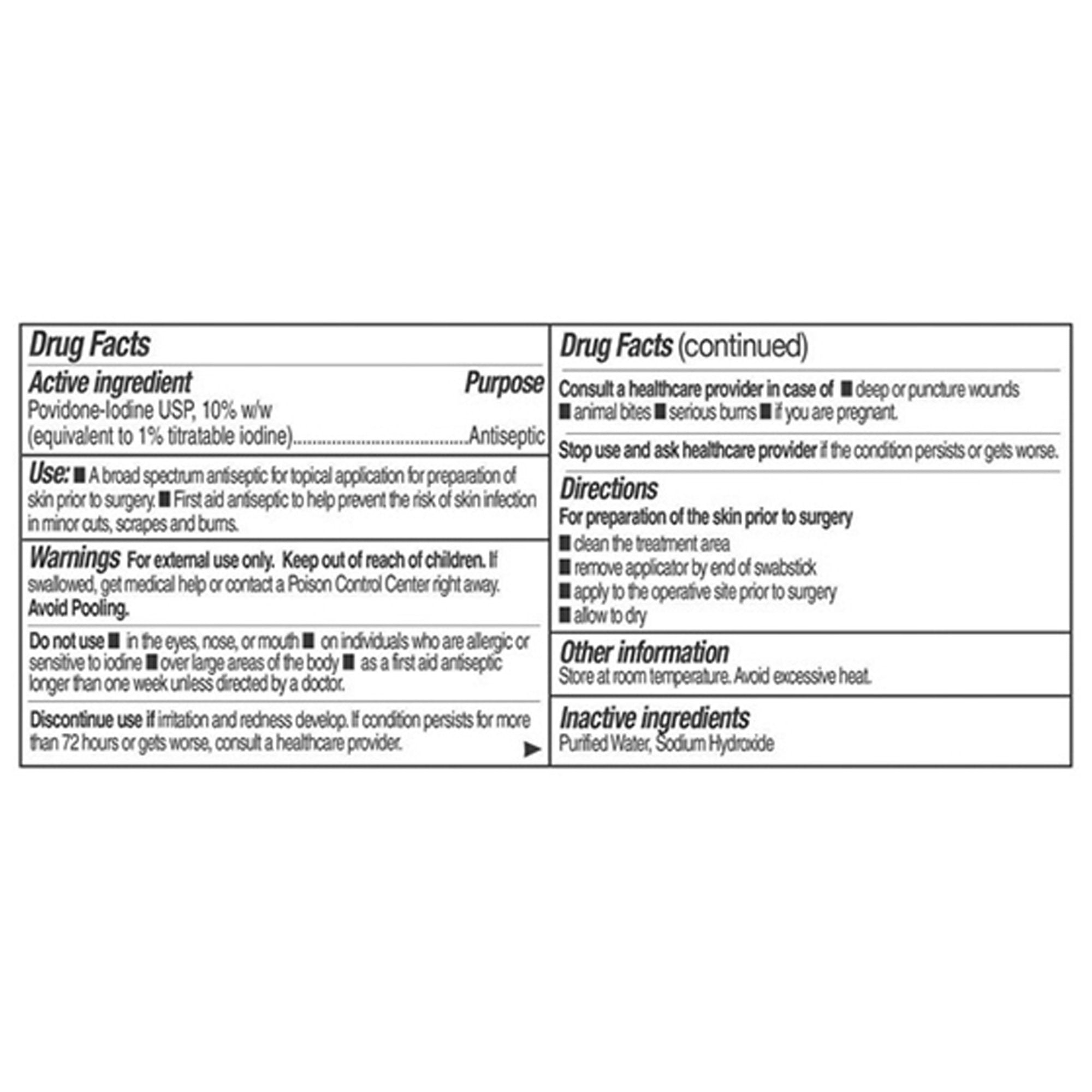 PDI® PVP Iodine Prep Swabsticks (25 Units)