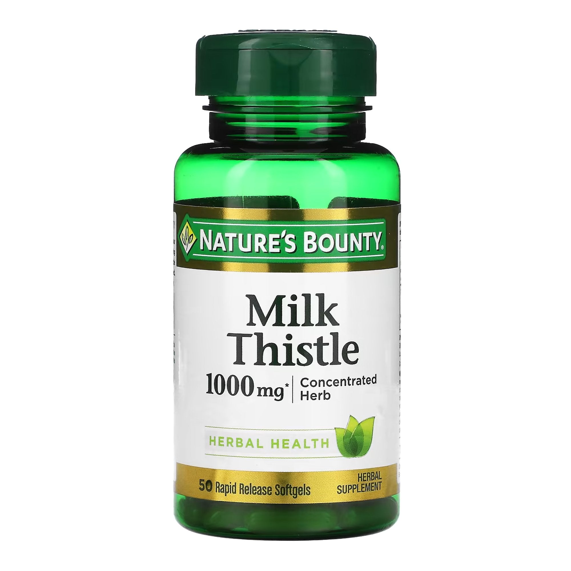 Dietary Supplement Nature's Bounty® Milk Thistle 1000 mg Strength Capsule 50 per Bottle (1 Unit)