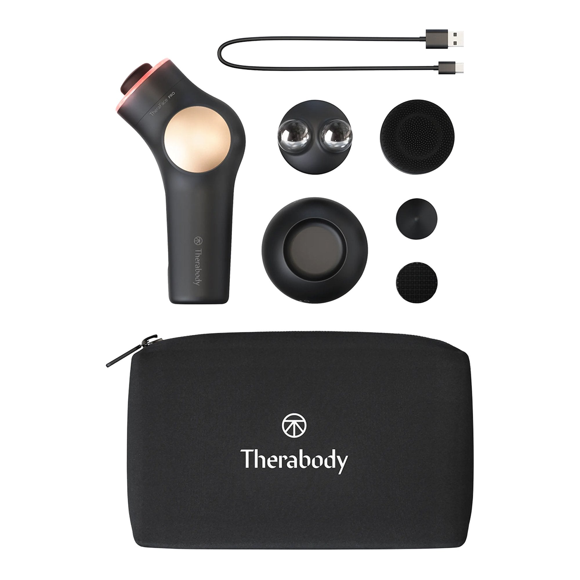 TheraFace Pro Hand-Held Face Massager & Cleanser, Black (1 Unit)