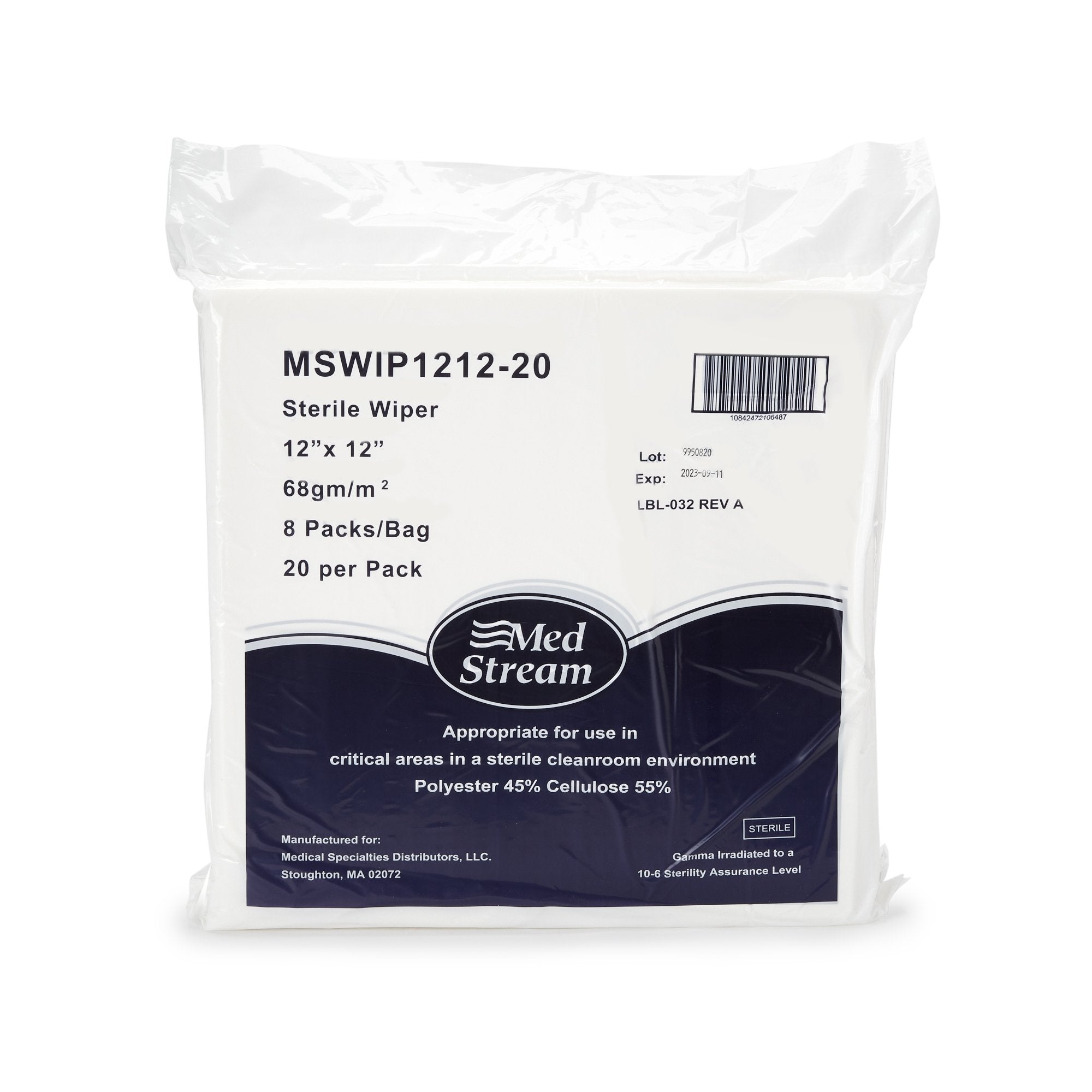 McKesson Cleanroom Wipes, 12 x 12 in. (20 Units)