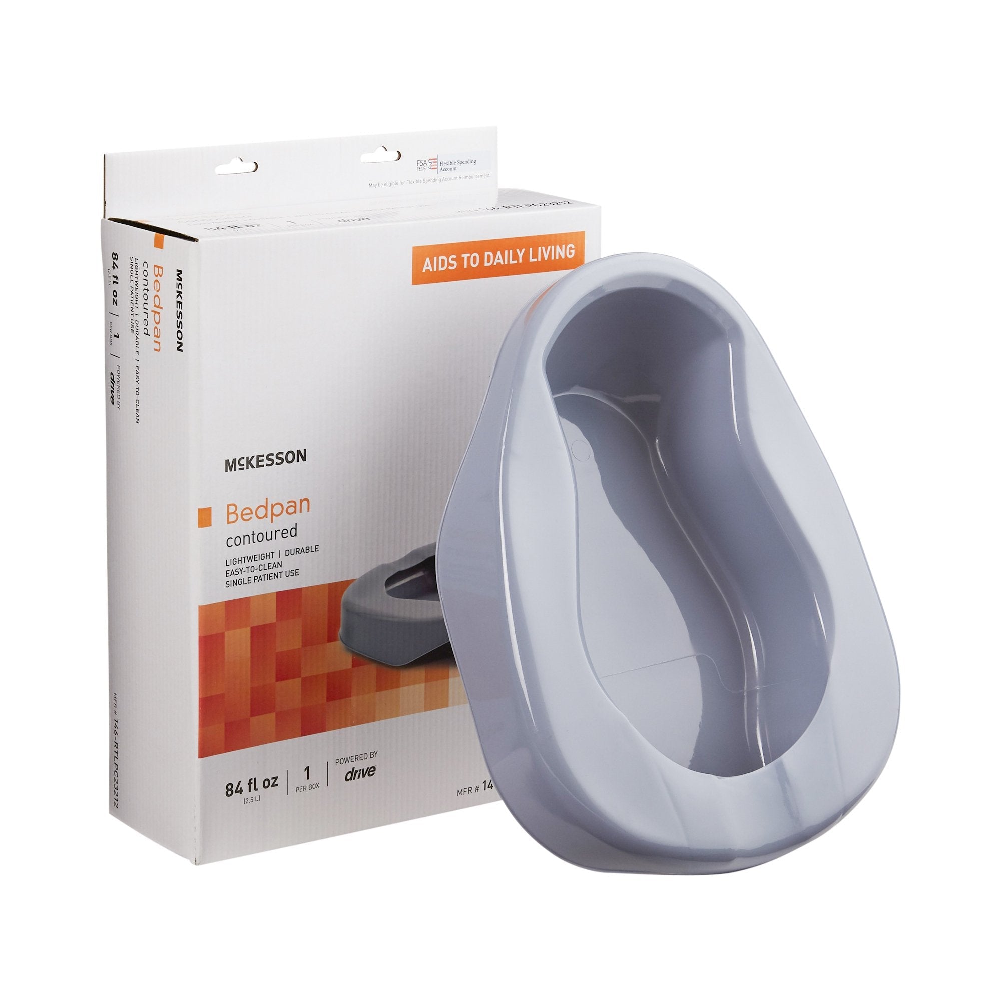 McKesson Reusable Contoured Bedpan, 84 oz. (1 Unit)