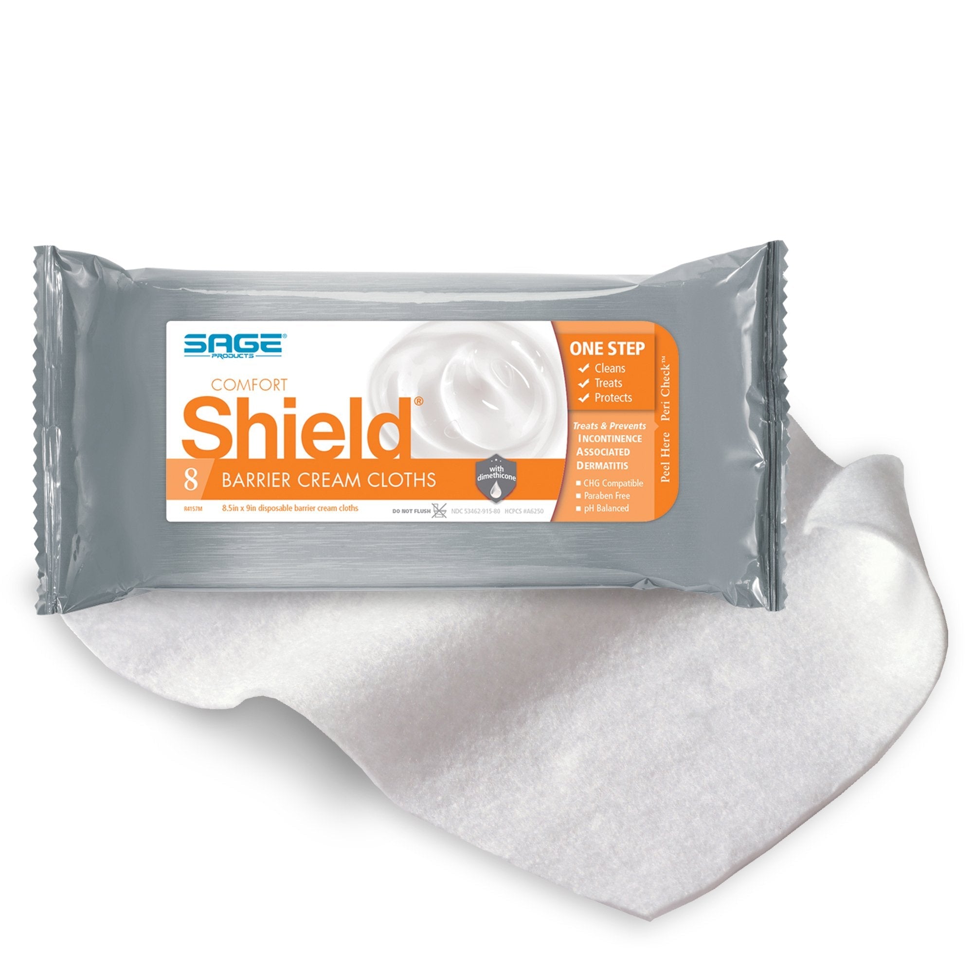 Shield® Barrier Cream Cloths, Soft Pack (8 Units)