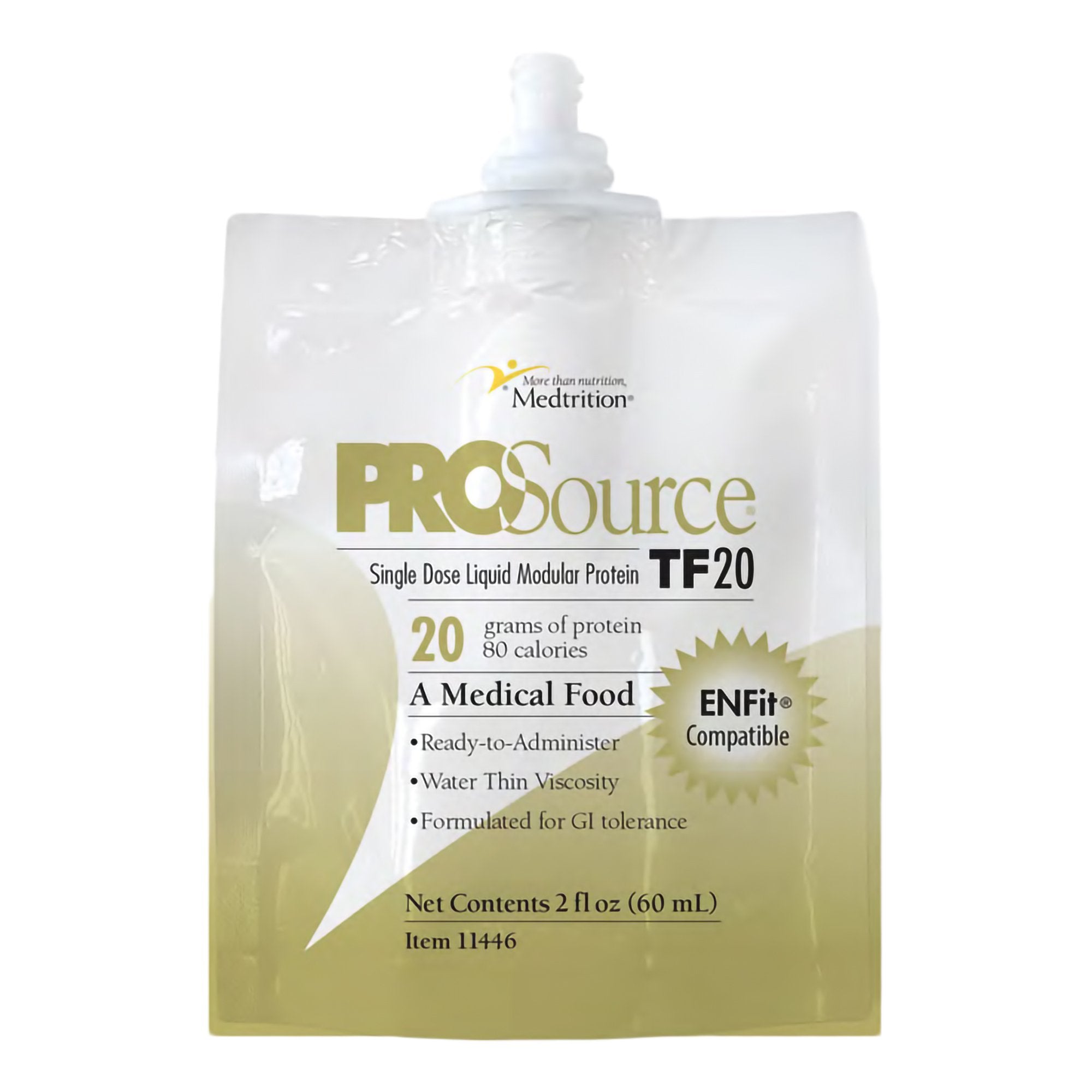 Tube Feeding Formula ProSource® TF20 Unflavored Liquid 60 mL Pouch (60 Units)