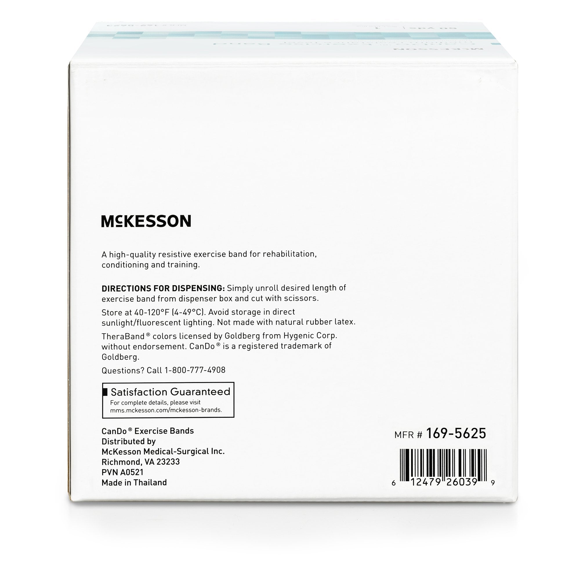 McKesson CanDo® Exercise Resistance Band, Black, 5 Inch x 50 Yard, X-Heavy Resistance (1 Unit)
