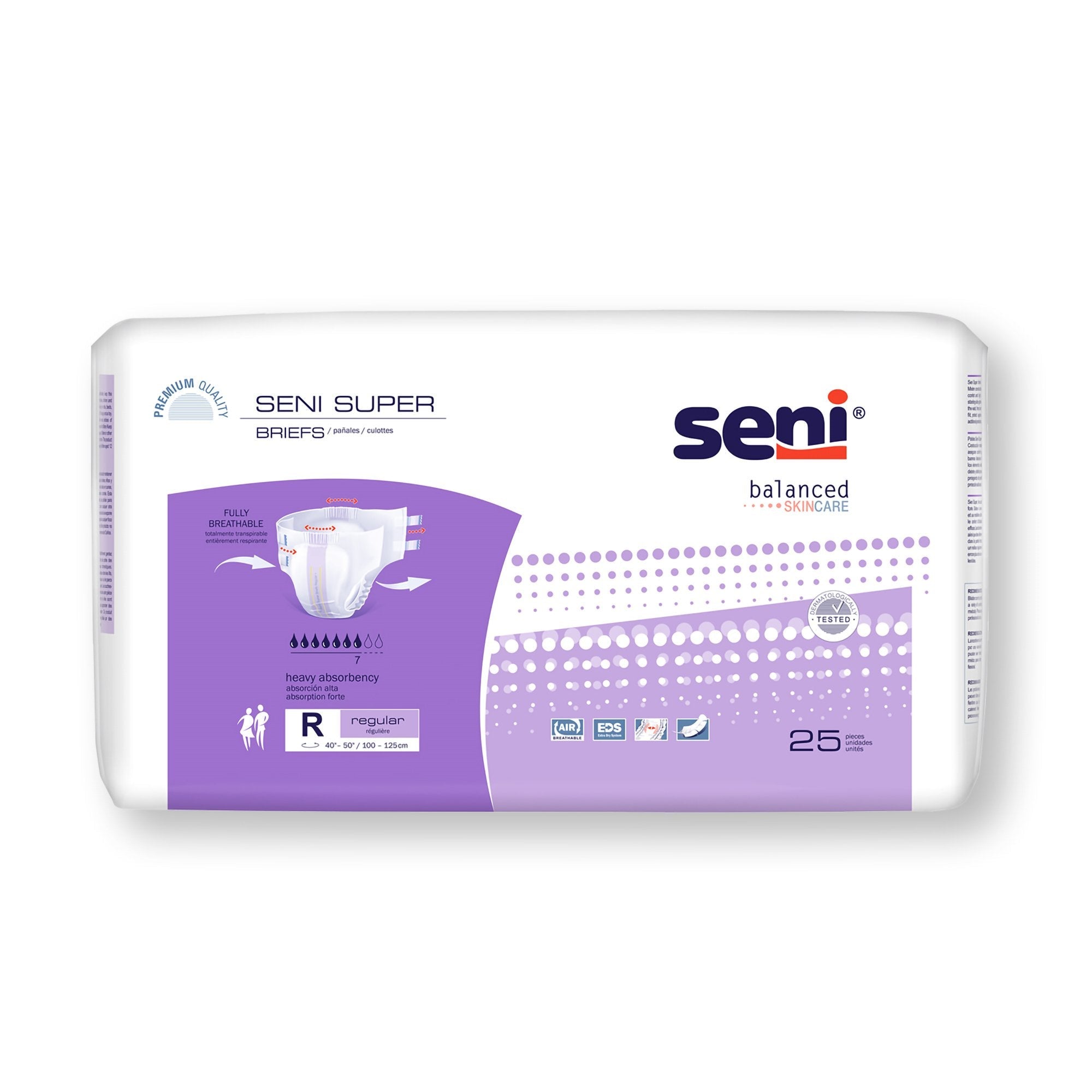 Seni® Super Heavy Absorbency Incontinence Brief, Regular (75 Units)