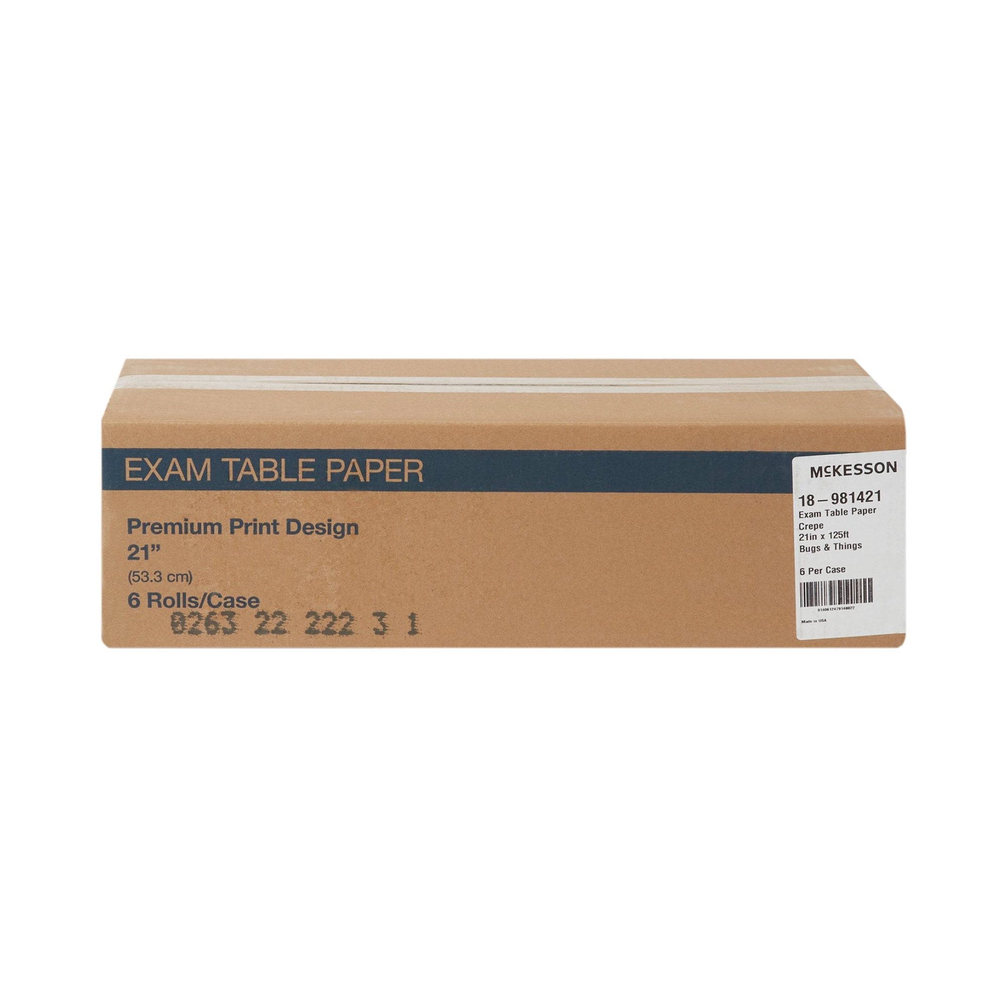 McKesson Crepe Table Paper, 21 Inch x 125 Foot, Print (Bugs and Things) (6 Units)