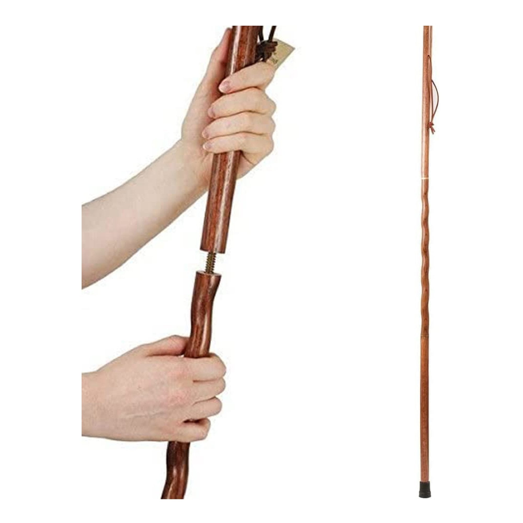 Brazos™ Twisted Oak Traveler's Handcrafted Walking Stick, 55-Inch, Red (1 Unit)