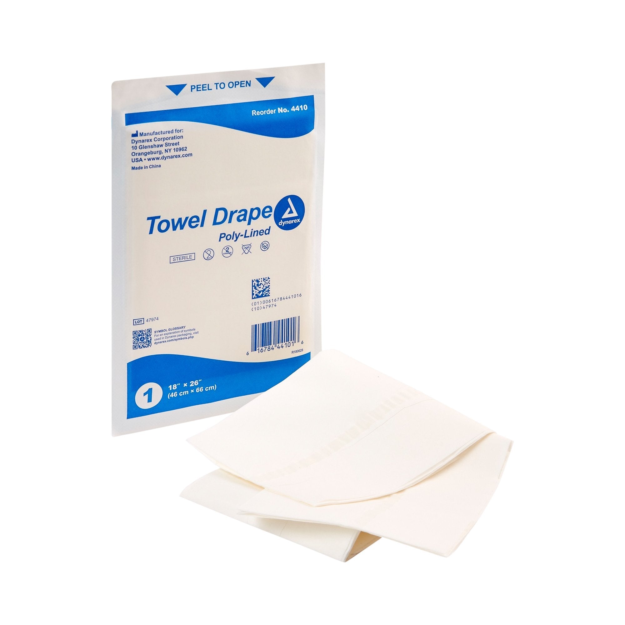 dynarex® Sterile Towel General Purpose Drape, 18 x 26 Inch (50 Units)