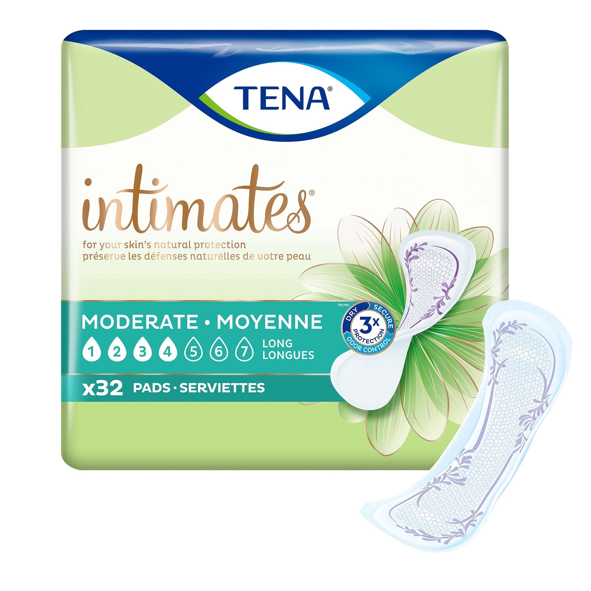 Tena Intimates Moderate Absorbency Bladder Control Pads, 13" - 128 Pack