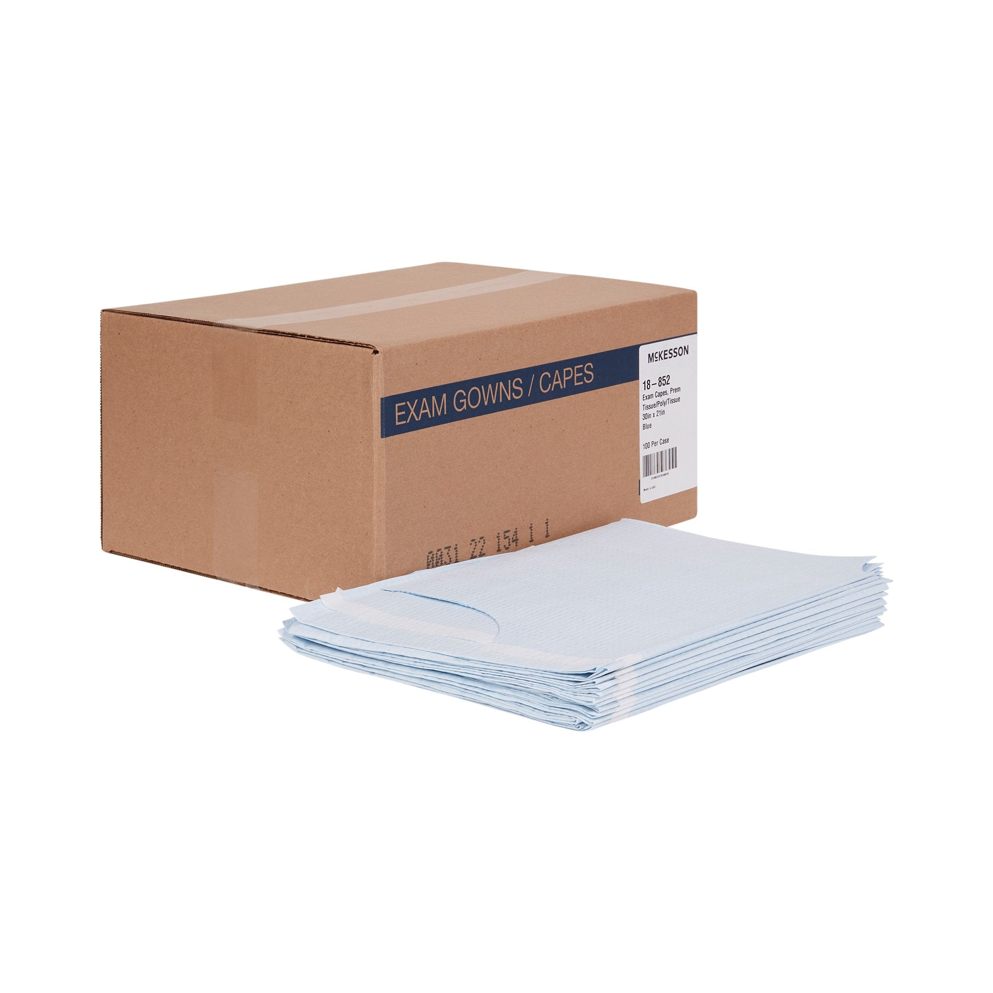 McKesson Exam Cape, Blue (100 Units)