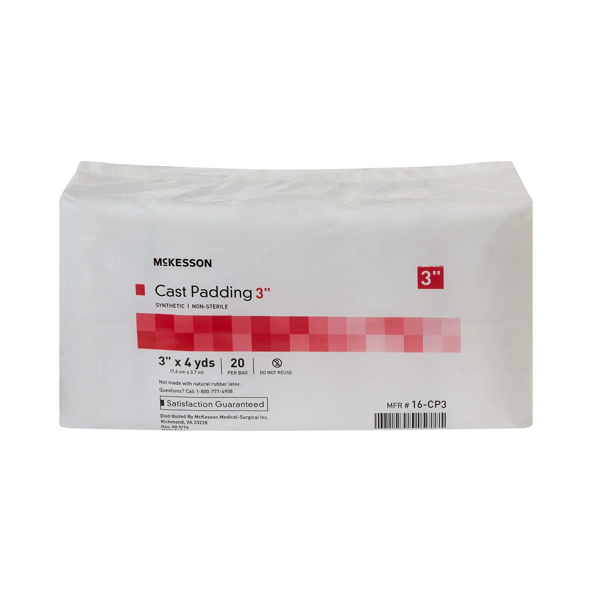McKesson White Polyester Cast Padding, 3 Inch x 4 Yard (20 Units)