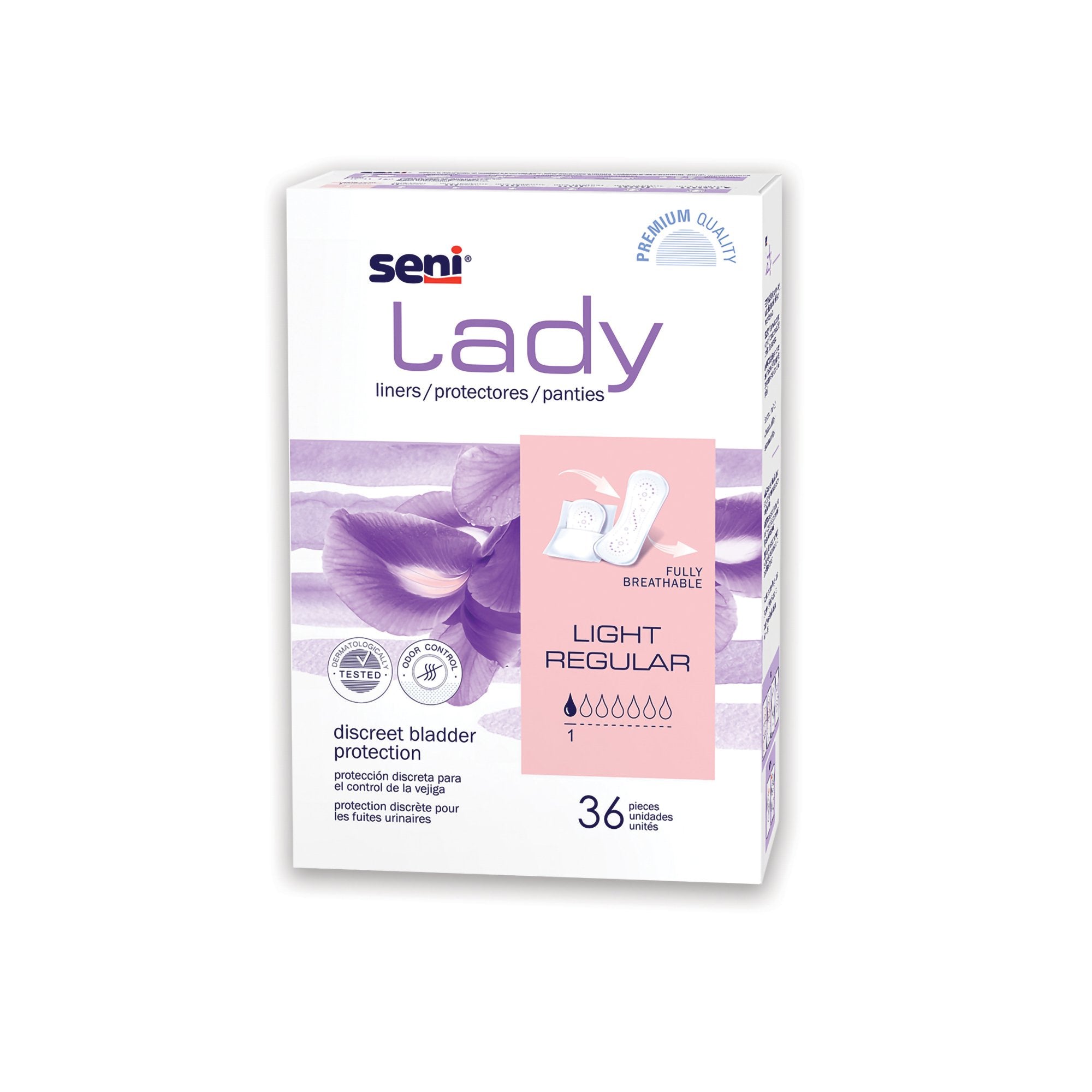 Seni® Lady Very Light Liners, Regular (36 Units)