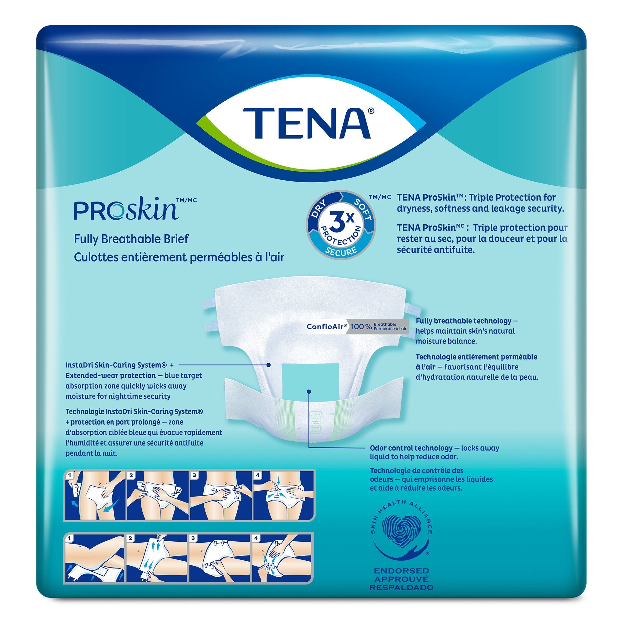 TENA Super Adult Incontinence Brief XL 60"-64" Waist - Heavy Absorbency