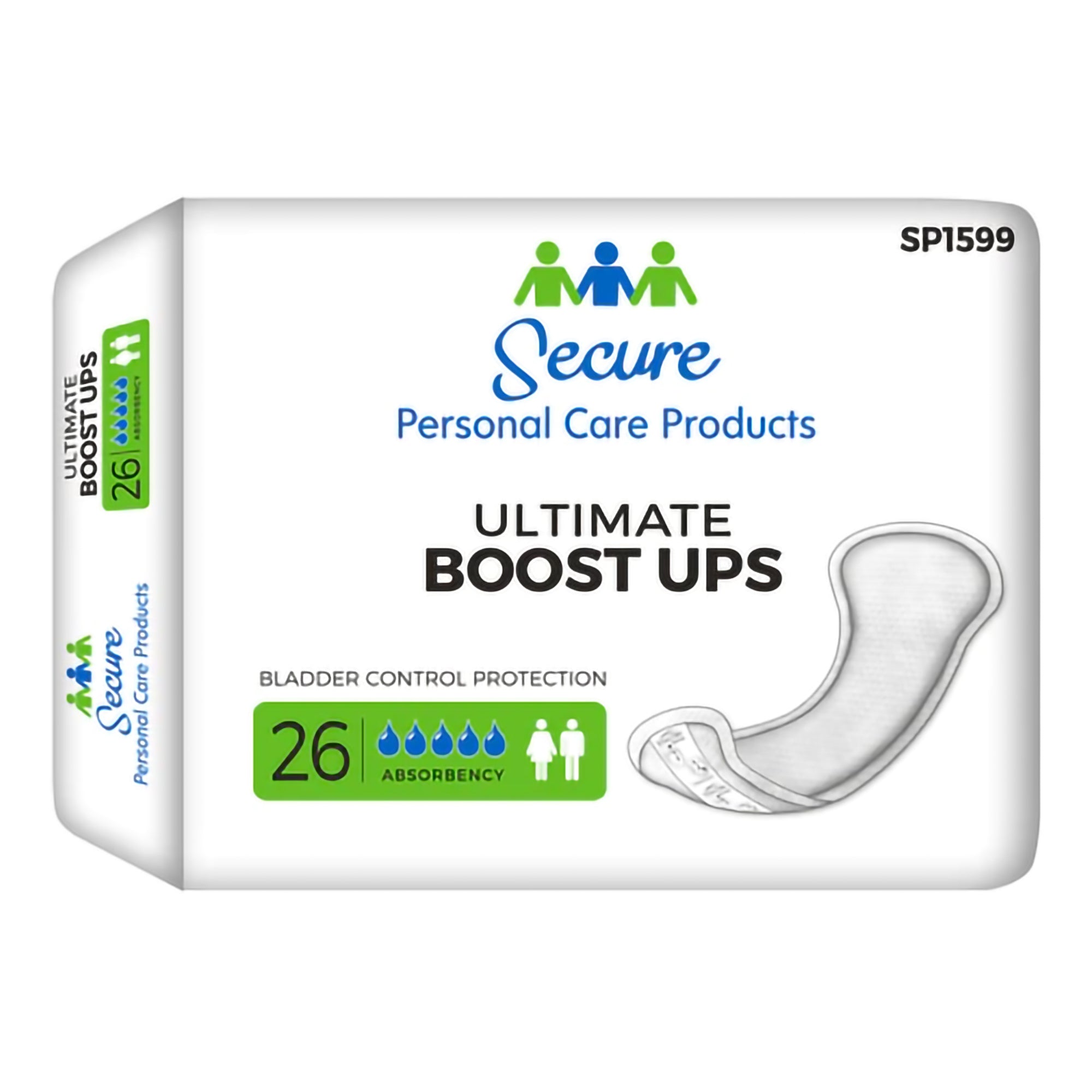 TotalDry™ Ultimate Boost Ups - 16.5" Incontinence Booster Pad, 26-Pack