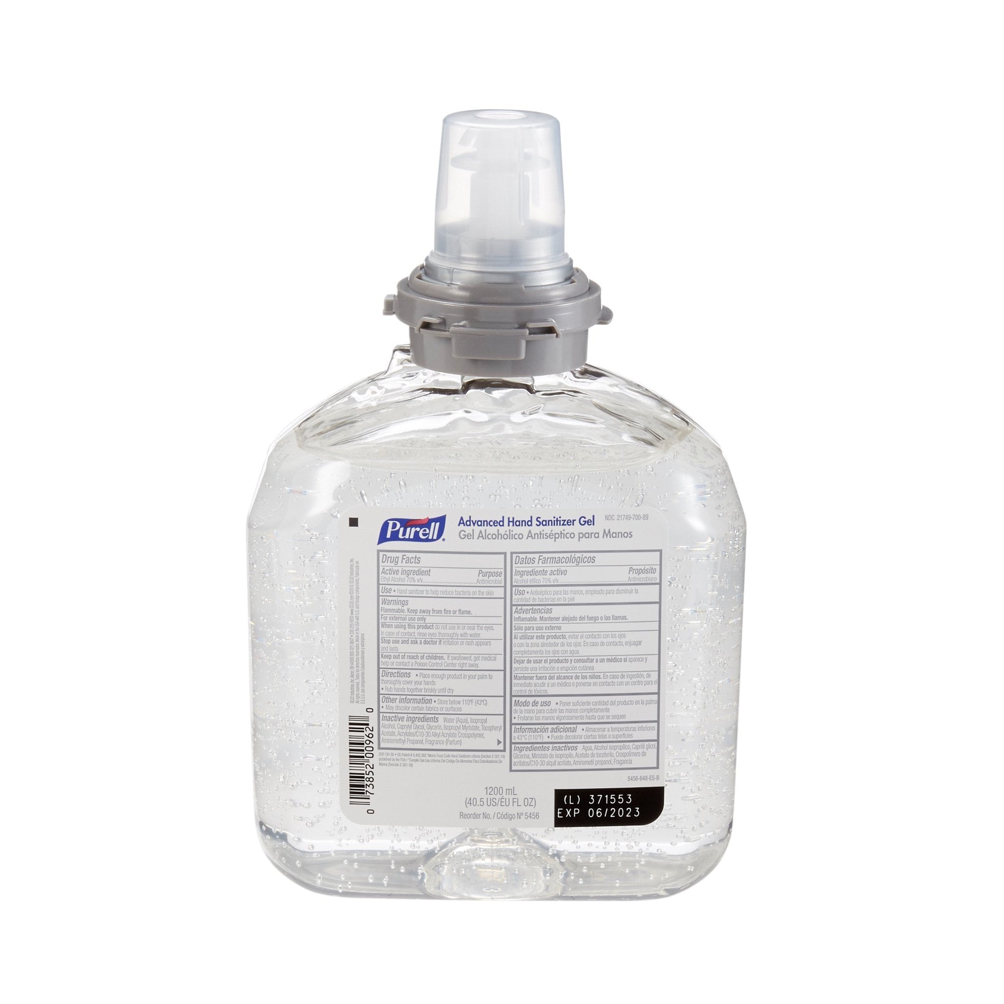 Purell Advanced Hand Sanitizer, Ethyl Alcohol, Refill Bottle (1 Unit)