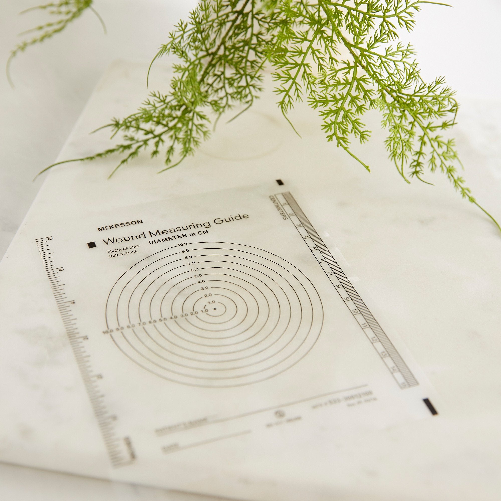 McKesson Plastic Wound Measuring Guide, 5 x 7 Inch (100 Units)