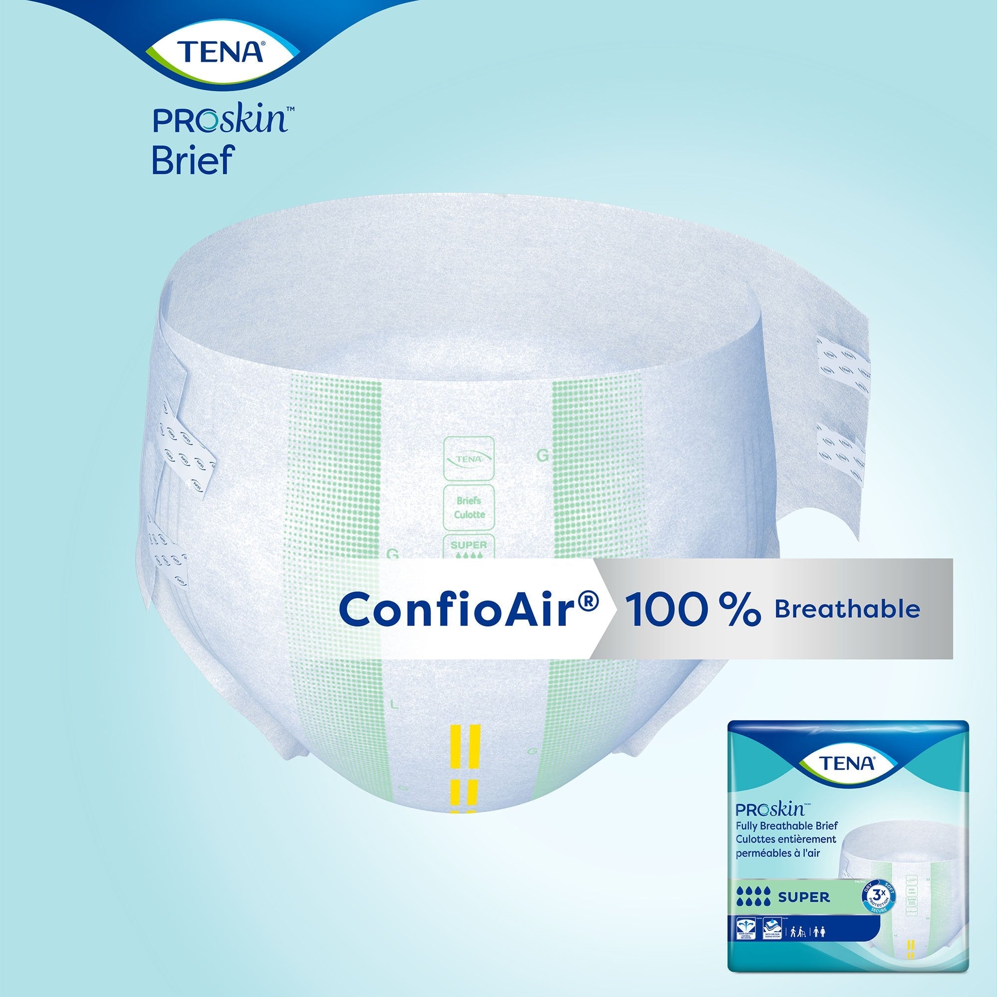 TENA ProSkin Super Medium Adult Incontinence Briefs, 28-Pack Heavy Absorbency