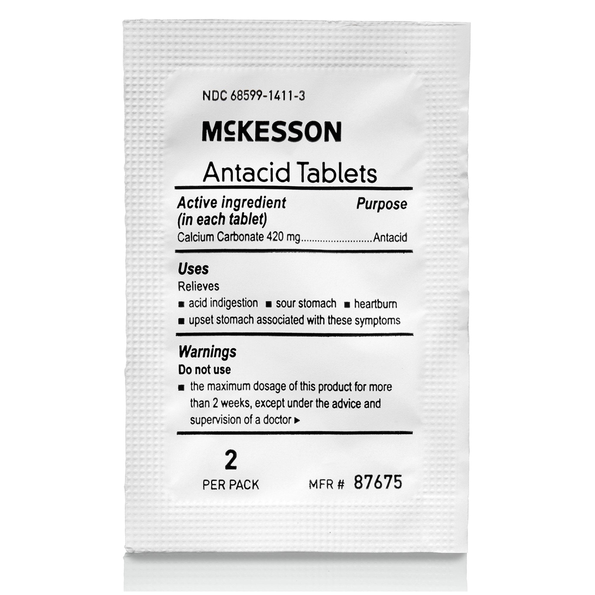 McKesson Calcium Carbonate Antacid (250 Units)