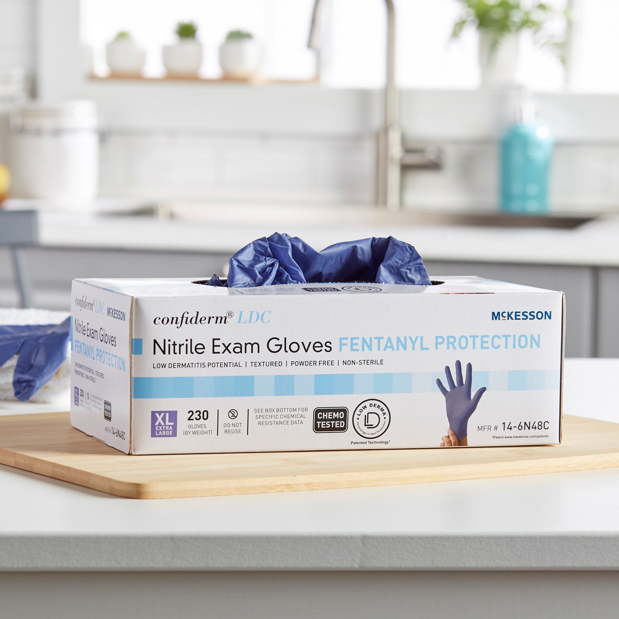McKesson Confiderm® LDC Exam Glove, Extra Large, Blue (230 Units)