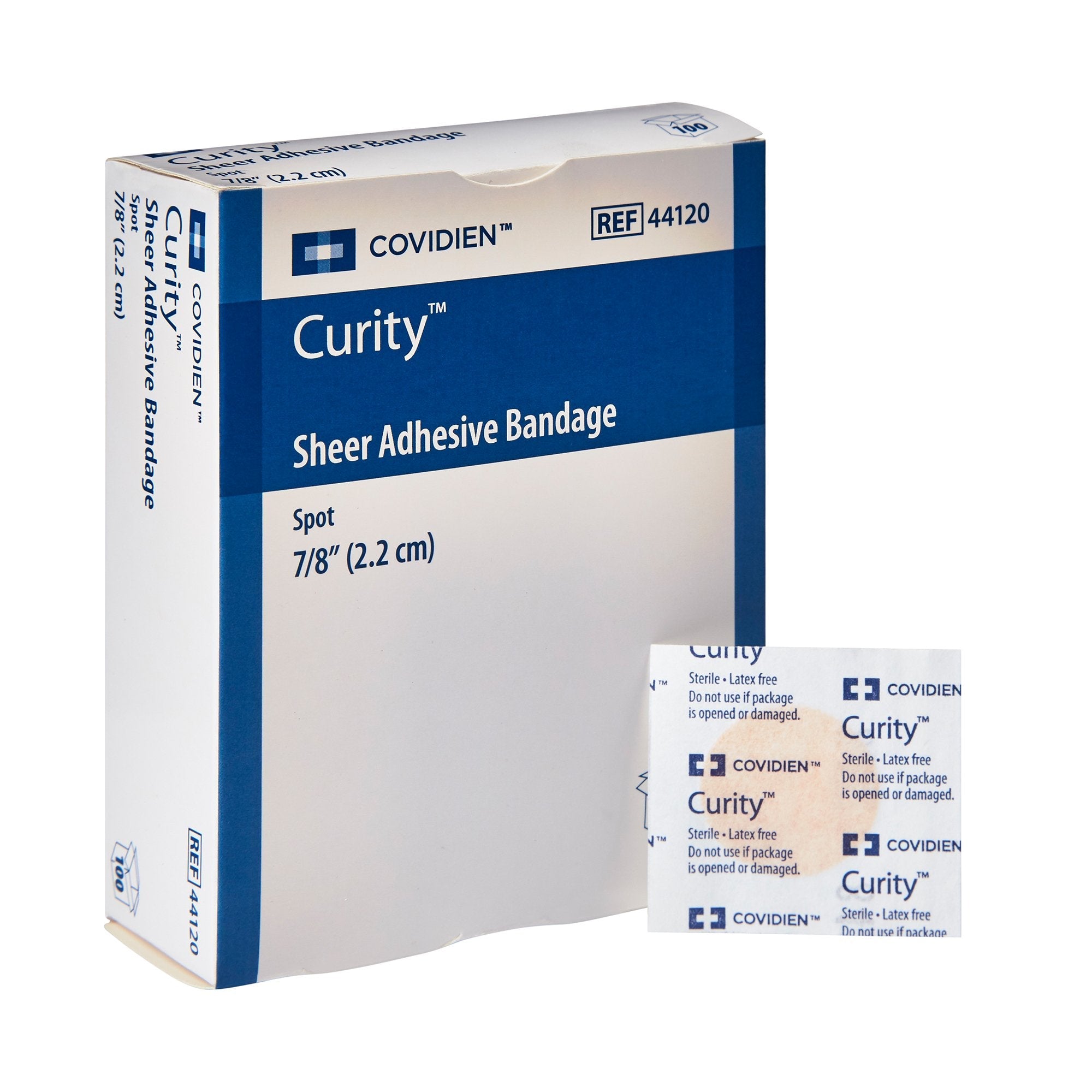 Curity™ Sheer Adhesive Spot Bandage, 7/8-Inch Diameter (100 Units)