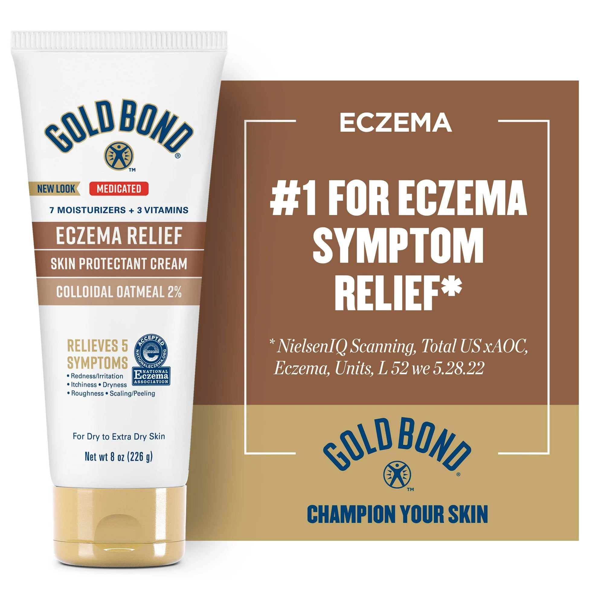 Skin Protectant Gold Bond® Eczema Relief 8 oz. Tube Unscented Cream (1 Unit)
