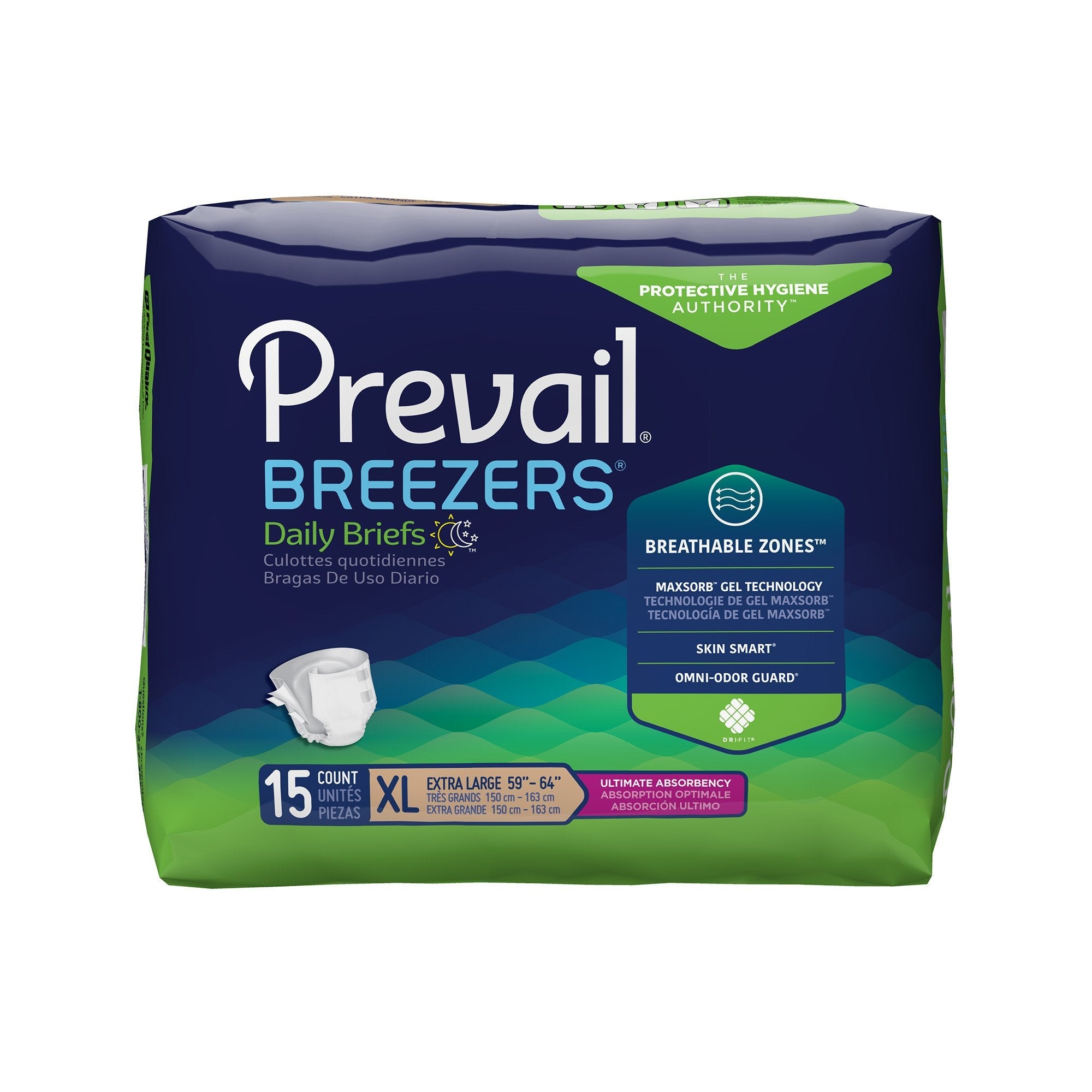 Prevail® Breezers® Ultimate Incontinence Brief, Extra Large (1 Unit)