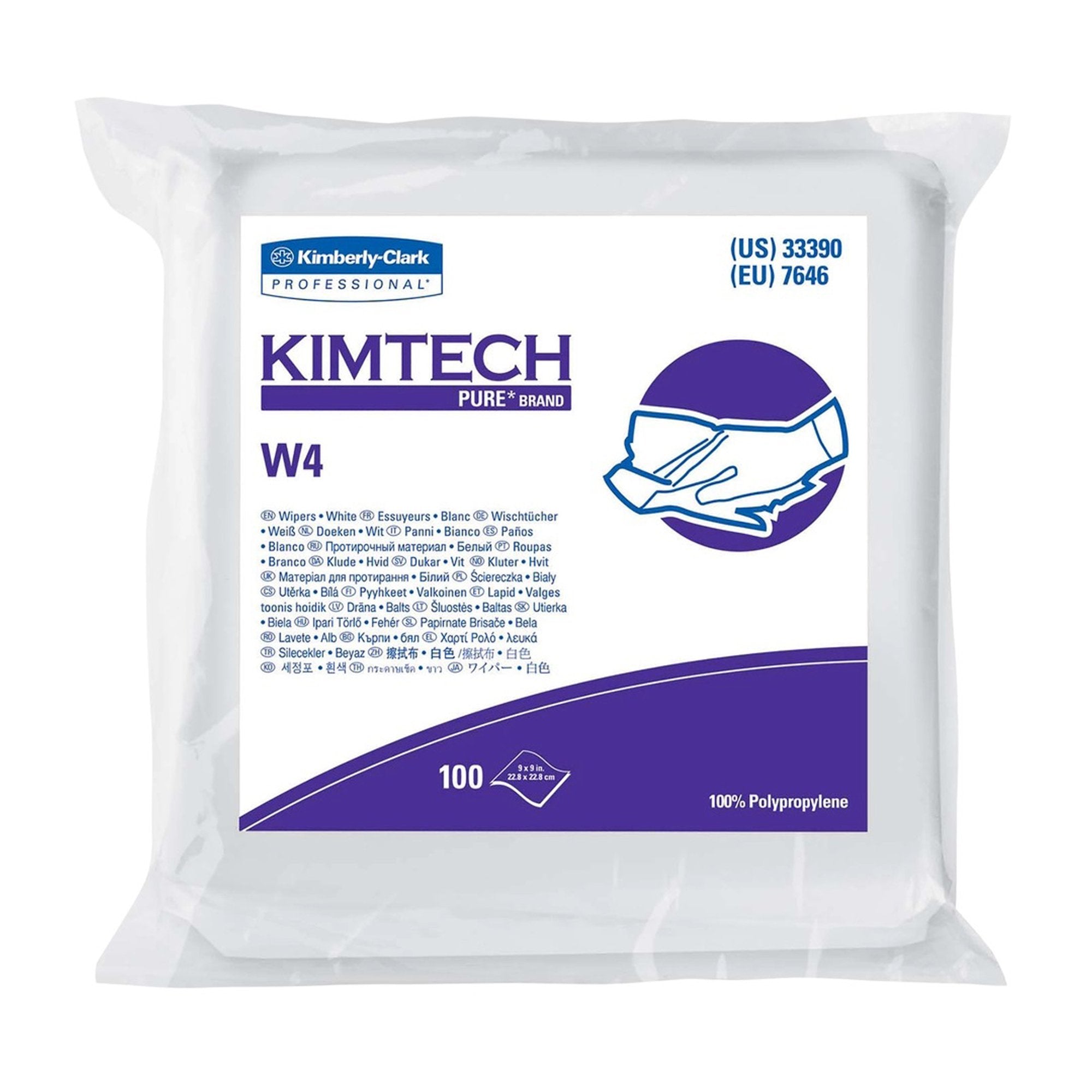 Kimtech™ Pure W4 Cleanroom Wipe, 100 per Box (100 Units)